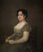 Francisco de goya y Lucientes Portrait of a Lady with a Fan oil painting reproduction